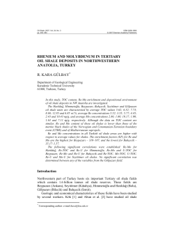 RHENIUM AND MOLYBDENUM IN TERTIARY OIL SHALE