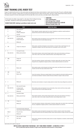 USEF TRAINING LEVEL RIDER TEST