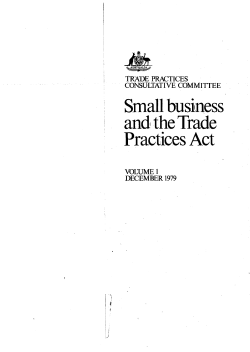 Small business and the Trade Practices Act