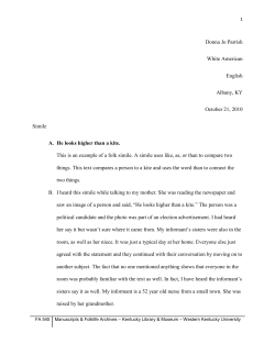 Donna Jo Parrish White American English Albany, KY October 21