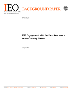 IX. IMF Engagement with the Euro Area versus Other Currency