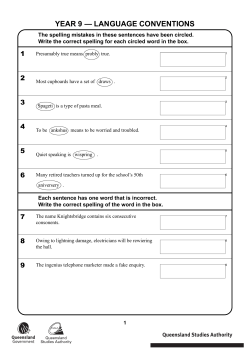 year 9 — language conventions