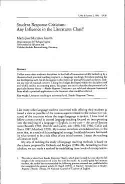 Student Response Criticism: Any Influence in the Literatures
