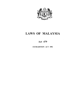 Malaysia Extradition Act 1992