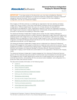 Advanced Hardware Independent Imaging for Absolute