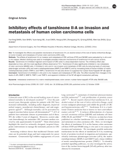 Inhibitory effects of tanshinone II-A on invasion and
