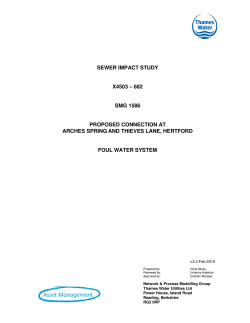 SEWER IMPACT STUDY X4503 &ndash; 682 SMG 1586 PROPOSED