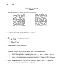 pg. _____ Date Understand the Concept: Mixtures 1. Identify