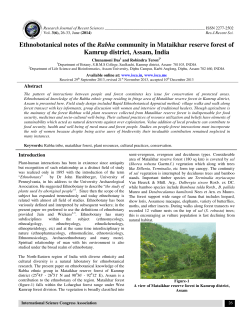 Ethnobotanical notes of the Rabha community in Mataikhar reserve
