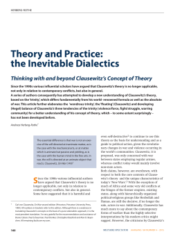 Theory and Practice: the Inevitable Dialectics