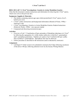 BIOL 202 LAB 7 C-Fern Investigations - Genetics in