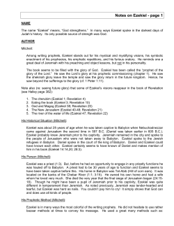 Notes on Ezekiel