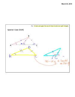 Special Case (SSA) A B C