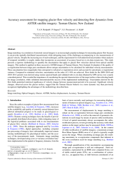 Accuracy assessment for mapping glacier flow velocity and