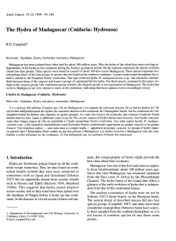 The Hydra of Madagascar (Cnidaria: Hydrozoa)