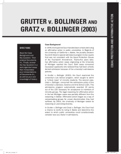 GRUTTER v. BOLLINGER AND GRATZ v. BOLLINGER (2003)