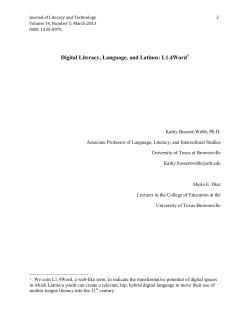 Digital Literacy, Language, and Latinos: L1.4Word