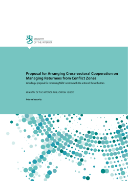 Proposal for Arranging Cross-sectoral Cooperation