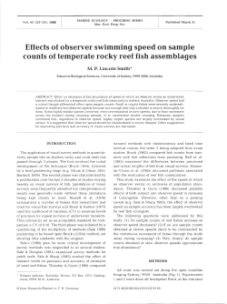 Effects of observer swimming speed on sample