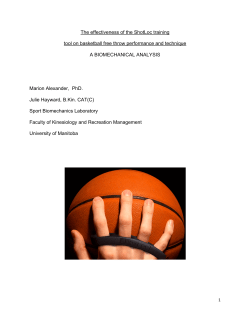The effectiveness of the ShotLoc training tool on basketball free