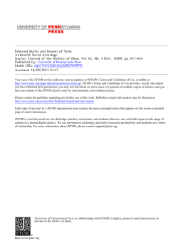 Edmund Burke and Reason of State