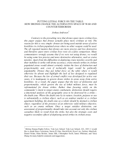 PUTTING LETHAL FORCE ON THE TABLE: HOW