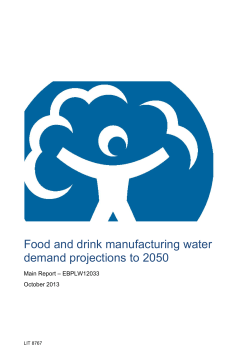 Food and drink manufacturing water demand projections to 2050