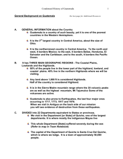 Guatemala Condensed History