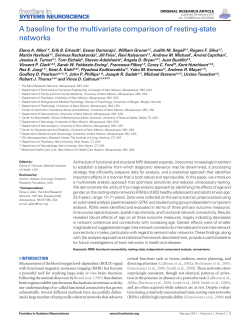 E. Allen, et al, "A baseline for the multivariate comparison of resting