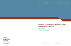 Taxpayer Audit--Use of Indirect Methods
