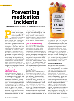 Preventing medication incidents