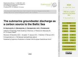 SGD as a carbon source to the Baltic Sea
