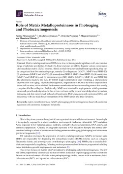 Role of Matrix Metalloproteinases in Photoaging and