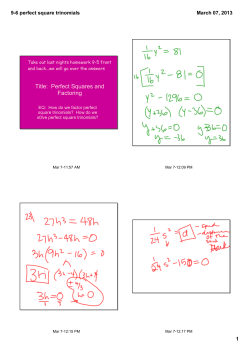 9-6 perfect square trinomials