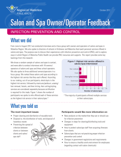 Salon and Spa Owner/Operator Feedback