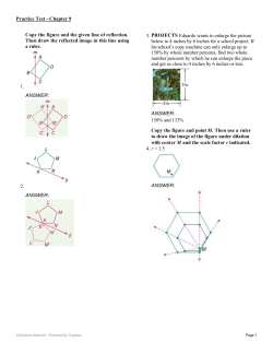 Copy the figure and the given line of reflection. Then