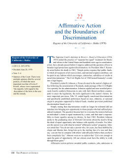 Affirmative Action and the Boundaries of