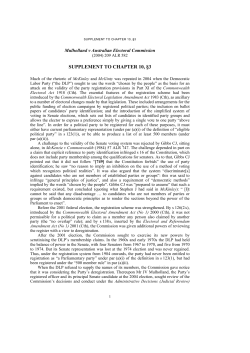 supplement to chapter 10, &sect;3 - College of Social Sciences and