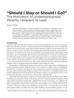 Should I Stay or Should I Go? - American Library Association