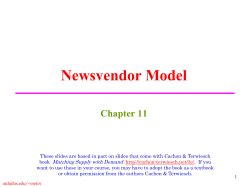 Newsvendor Model