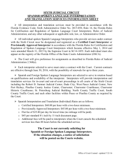 Spanish Information Sheet