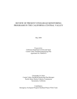 review of present steelhead monitoring programs in the california