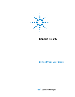 Generic RS-232 Device Driver User Guide