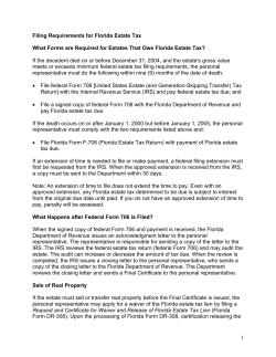 Filing a Florida Estate Tax Return