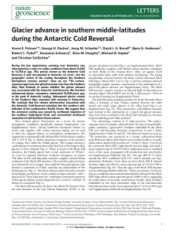 Glacier advance in southern middle-latitudes during the Antarctic