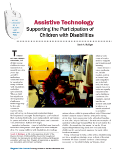 Assistive Technology: Supporting the Participation of