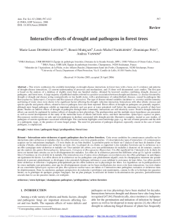 Interactive effects of drought and pathogens in forest trees