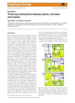 Threeway interactions between plants, microbes and insects