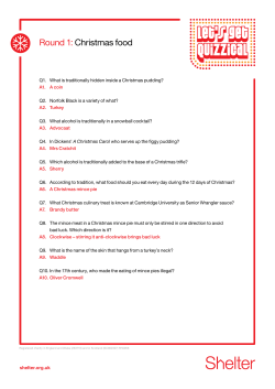 Round 1: Christmas food