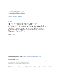 FREE ENTERPRISE AND THE ADMINISTRATIVE STATE. By